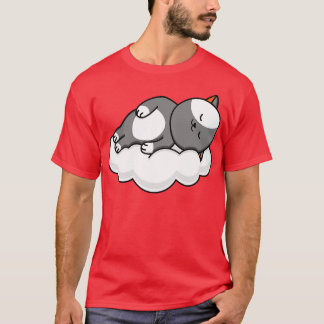Cat Lover  Cat Sleeping On Cloud  T-Shirt