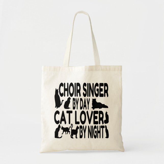 Cat Lover Choir Singer Tote Bag (Front)
