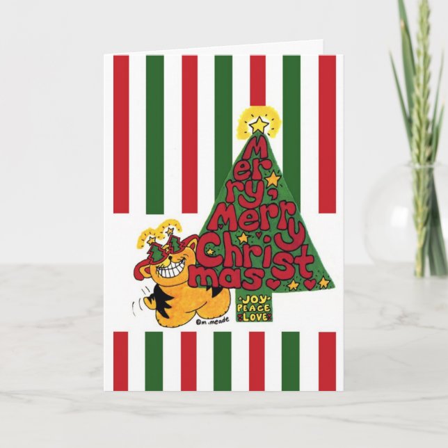 Cat Lover Christmas Card (Front)