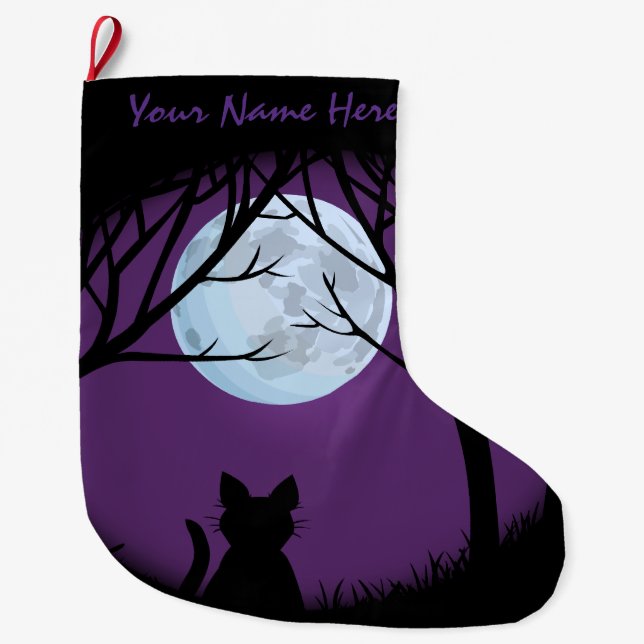 Cat Lover Christmas Stocking Customised Stocking (Front)
