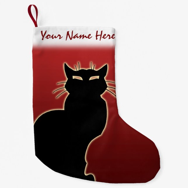 Cat Lover Christmas Stocking Customised Stocking (Front)