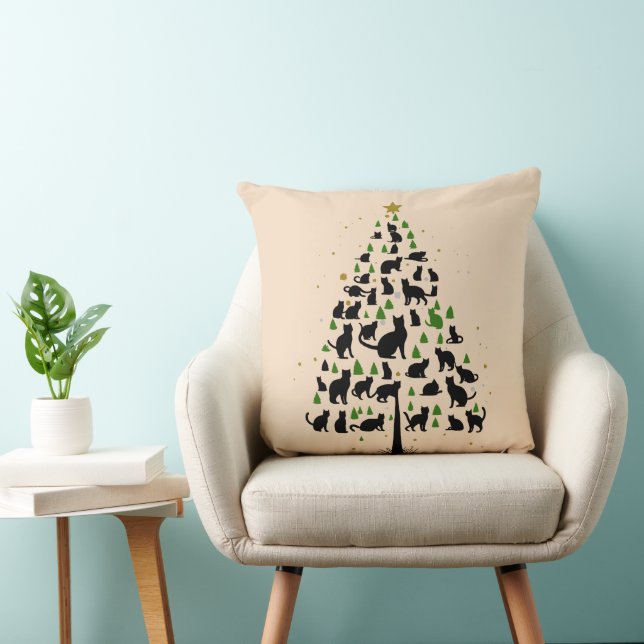 Cat Lover Christmas Tree 2 Cushion (Chair)