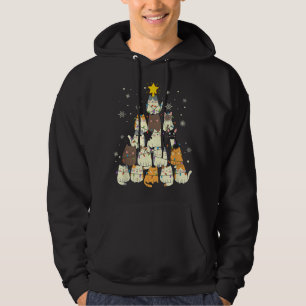 Cat Lover Christmas Tree Cat Lover Xmas Tree Hoodie