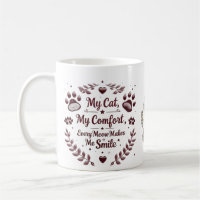 Cat Lover Classic Mug – 11 oz Pink Gold Elegance