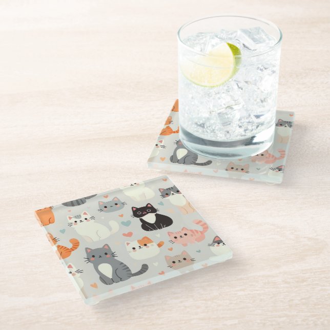 Cat Lover Coaster – Fun Table Decor (Angled)