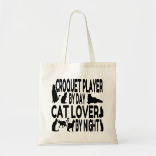 Cat Lover Croquet Player Tote Bag
