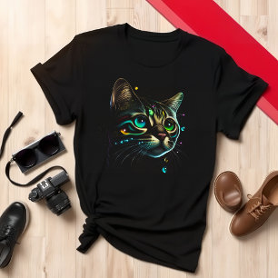 Cat Lover Cute Colourful Cat Design  T-Shirt
