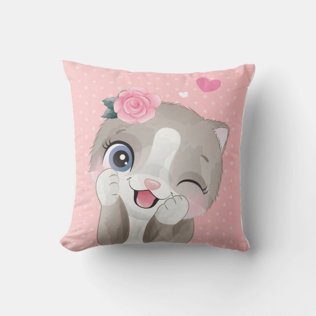 Cat Lover | Cute Little Kittens Cushion (Front)