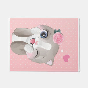 Cat Lover Cute Little Kittens Doormat