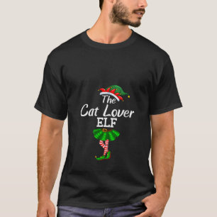 Cat Lover Elf Christmas Costume Matching Family El T-Shirt