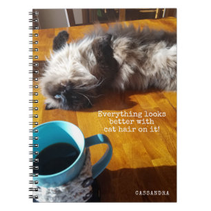Cat Lover - Everything Looks Better with Cat Hair Spiral Notebook