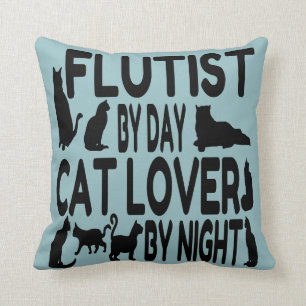 Cat Lover Flautist Cushion