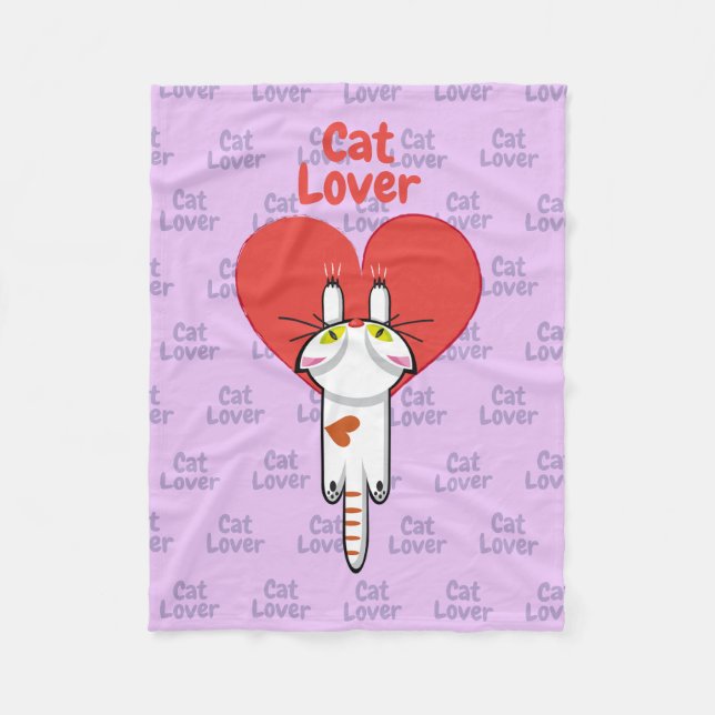 Cat lover fleece blanket (Front)