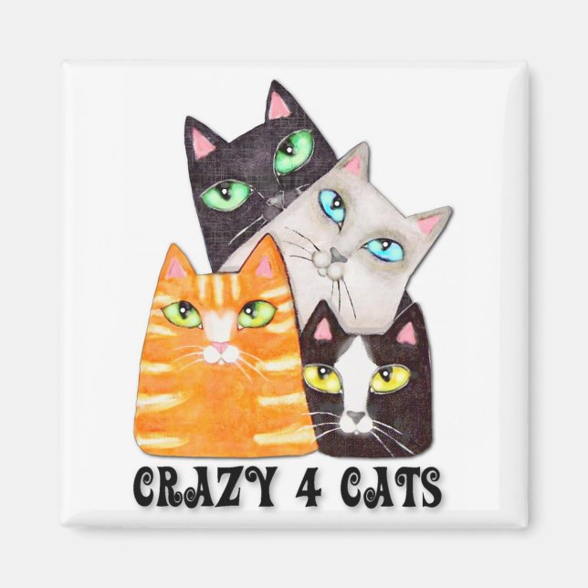 Cat Lover Fridge Magnet (Front)