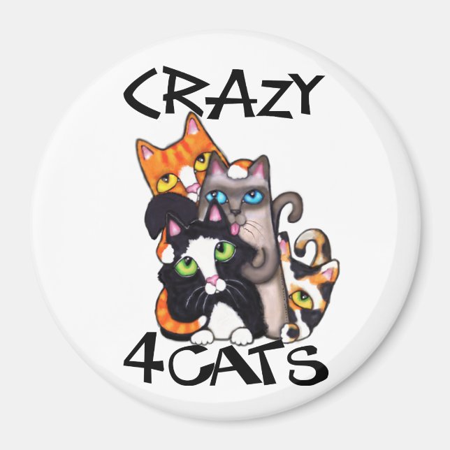 Cat Lover Fridge Magnet (Front)
