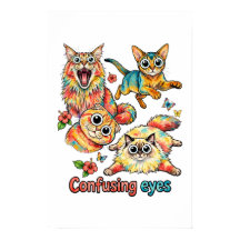 Cat Lover Fun Cat's Curious Quartet, Cat Cute PNG