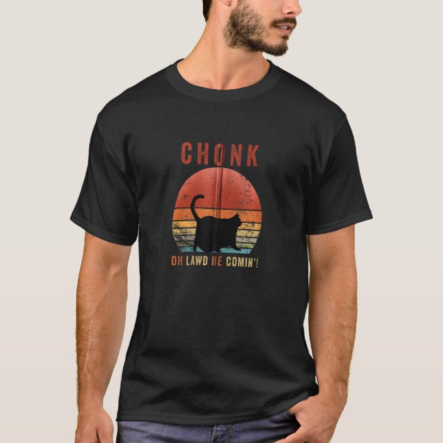 Cat Lover Funny Cat Meme Chonk Cat Zip T-Shirt (Front)