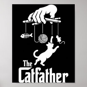 Cat lover funny the cat father mens cat dad  poster