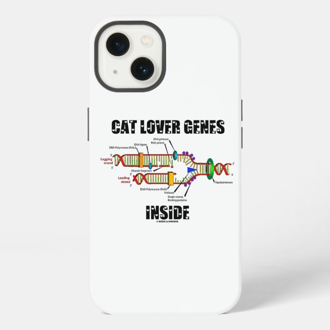 Cat Lover Genes Inside DNA Replication iPhone Case (Back)