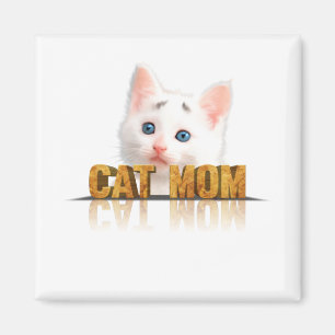 Cat lover gift   cat mum gift   best cat mum ever magnet