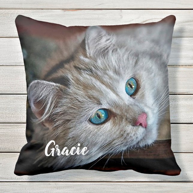 Cat Lover Gift - Custom Pet Photo Keepsake Cat Cushion (Creator Uploaded)