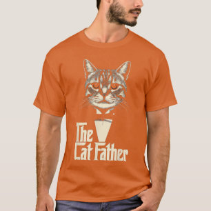 Cat Lover Gifts Funnyhe CatFather Mens Cat Dad vin T-Shirt