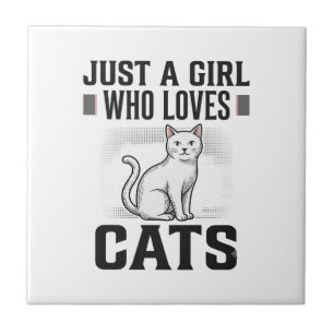 Cat Lover Girl Vintage Engraving Shirt Design_1 Tile