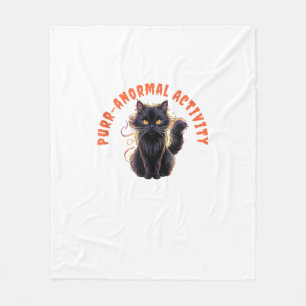 Cat Lover Halloween Purr-anormal Activity Spooky C Fleece Blanket