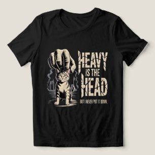 Cat Lover Heavy Is The Head Funny Cat Tri-Blend Shirt