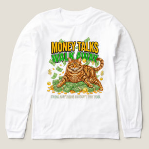 Cat Lover Hilarious Money Gift for Funny Feline Tri-Blend Shirt