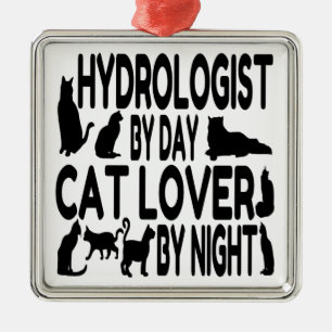 Cat Lover Hydrologist Metal Tree Decoration