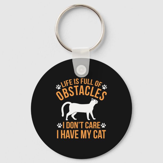 Cat Lover I Have My Cat Key Ring (Front)