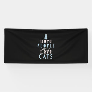 Cat Lover I Love Cats And People Banner