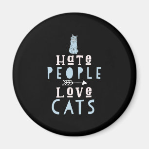 Cat Lover I Love Cats And People Magnet