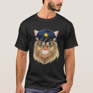 Cat Lover I Police Officer I Police Siberian Cat T-Shirt
