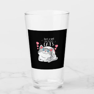 Cat Lover Just A Girl Who Loves Cat Glass