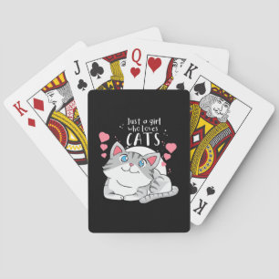 Cat Lover Just A Girl Who Loves Cat Playing Cards