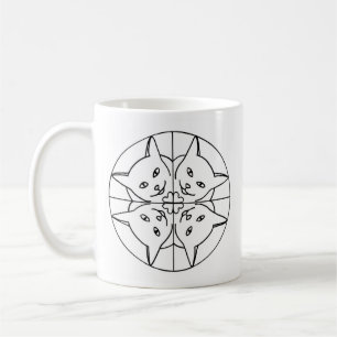 Cat Lover Kaleidoscope Cats Hearts Mugs
