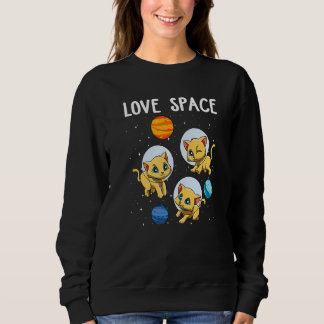 Cat Lover Kids Planets  1 Sweatshirt