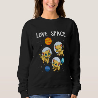 Cat Lover Kids Planets 1 Sweatshirt