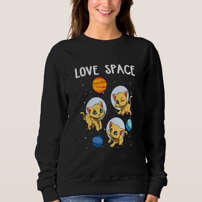 Cat Lover Kids Planets 1 Sweatshirt (Front)