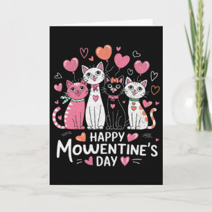 Cat Lover Kitten Happy Valentine Day Men Women Kid Card