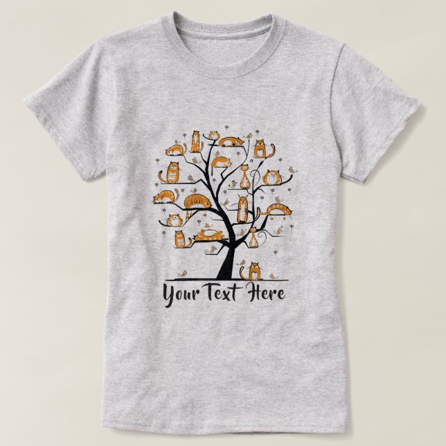 CAT LOVER  | Kitty Tree T-Shirt (Design Front)