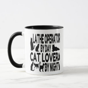 Cat Lover Lathe Operator Mug