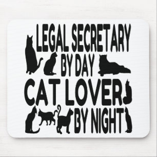 Cat Lover Legal Secretary Mouse Pad
