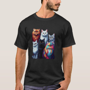 Cat Lover LGBTQ Purride Ally Gay Pride Rainbow Fla T-Shirt
