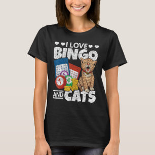 Cat Lover Lotto Bingo Player Animal Pet Gambling H T-Shirt
