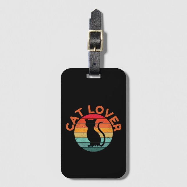 CAT LOVER LUGGAGE TAG (Front Vertical)