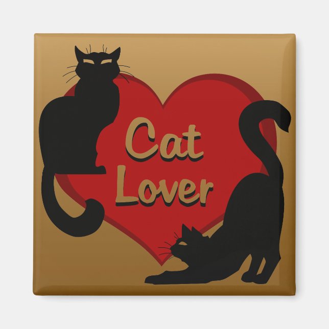Cat Lover Magnet Kitty Cat Fridge Magnet Customise (Front)