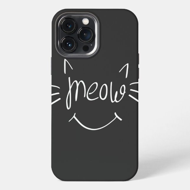 Cat Lover Meow  iPhone Case (Back)